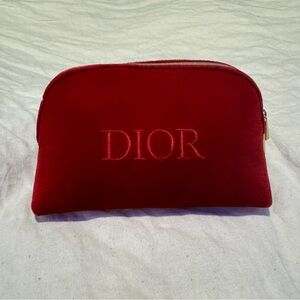 Dior Luxurious Red Velvet Cosmetic Case